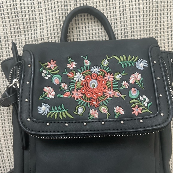 Embroidered Mini Backpack Purse - Picture 2 of 6